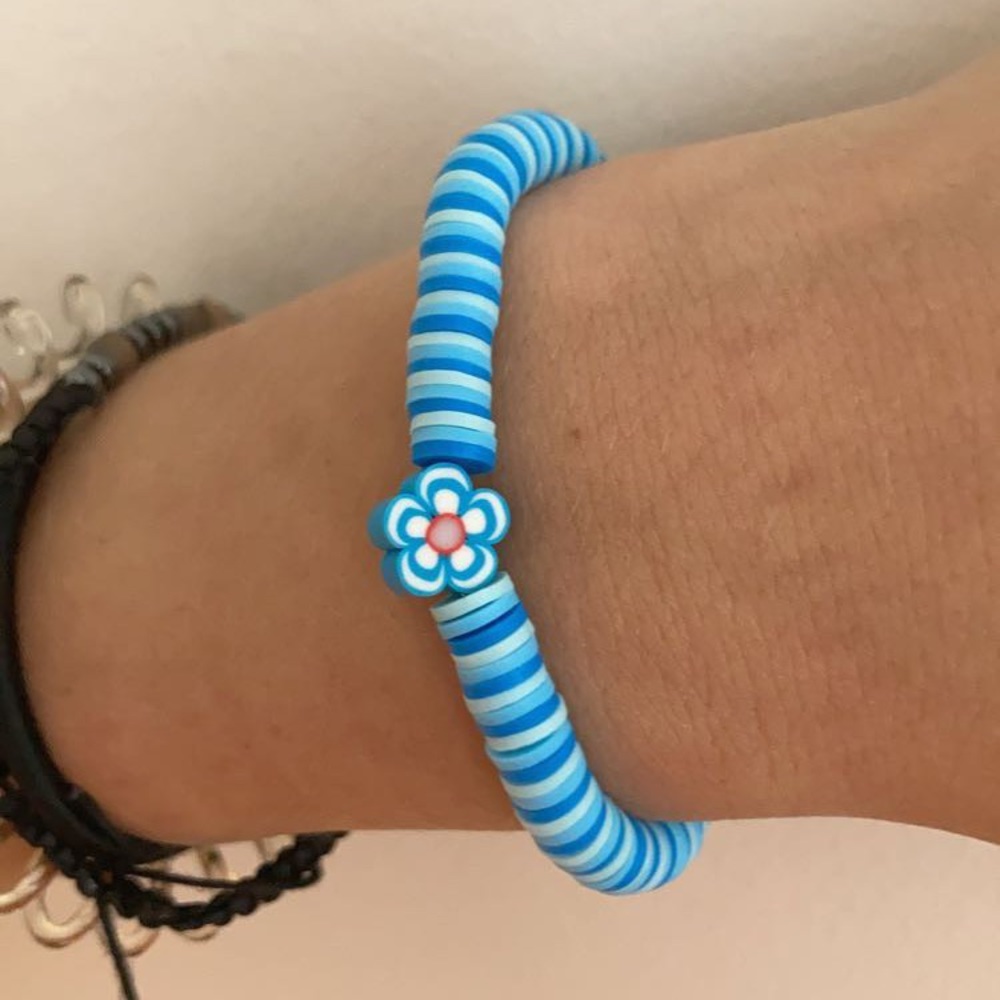 clay beaded bracelet